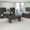 thumbnail image 2 of Bush Business Furniture 96W x 42D Conference Table with Wood Base in Storm Gray, 2 of 6