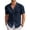Navy Blue, variant on COOFANDY Men's Knit Button Down Shirt Short Sleeve Vintage Polo Shirts Summer Casual Beach Tops