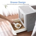 thumbnail image 3 of XXL Large Space Foldable Cat Litter Box with Front Entry & Top Exit with Tray, 3 of 7