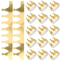 WHAMVOX 24pcs Paper Reflective Crown Party Hats Elegant and Lightweight Crown Headwear for Birthday Parties Photo Booth Props Party Favors Celebration