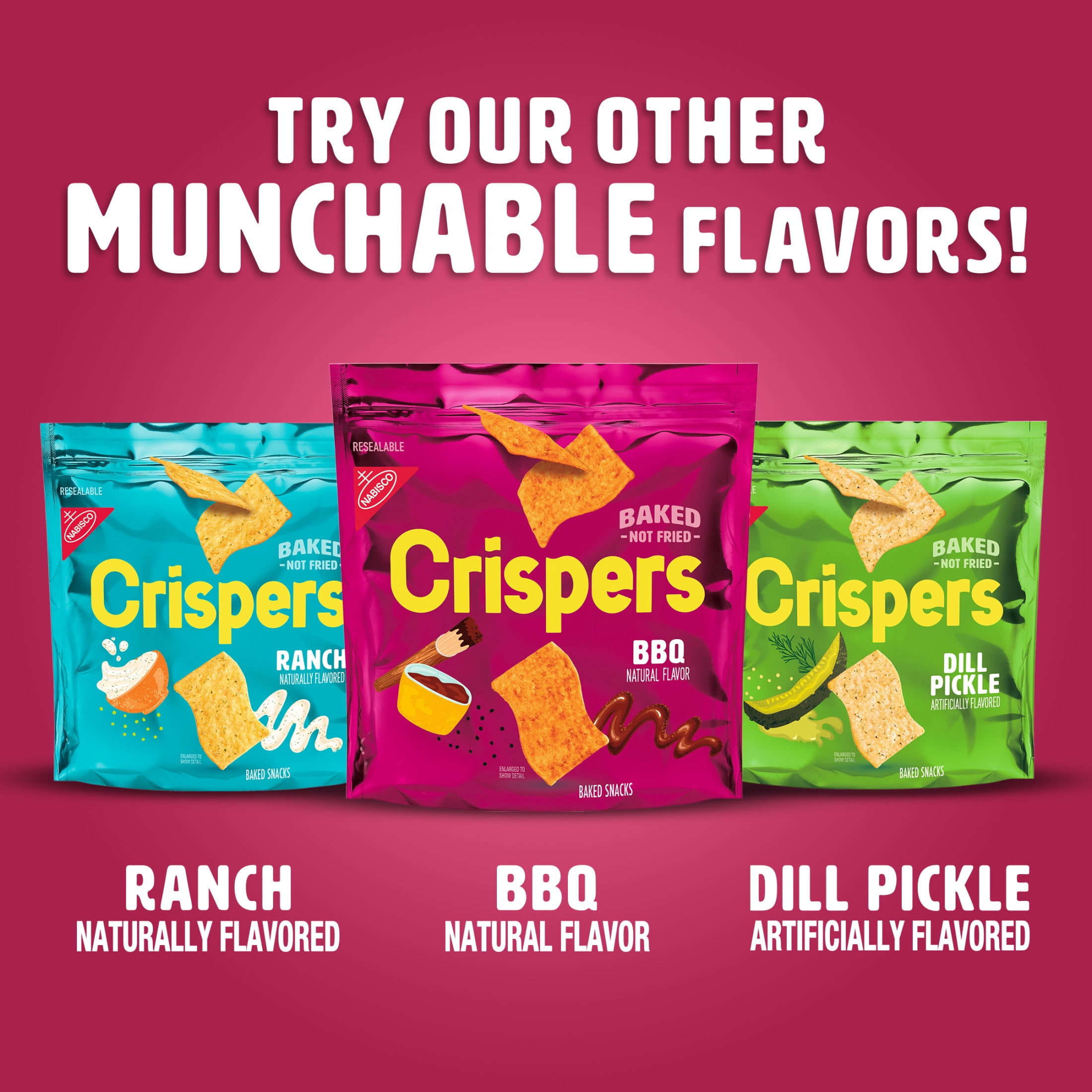 Crispers Cajun Spice Flavor Baked Snacks, Crunchy Snacks, Limited Edition, 5.11 oz