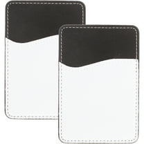 2 Pcs Clear Phone Back Card Wallet PU Material Phone Card Holder 9.6x6.6cm