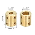 thumbnail image 2 of Uxcell Shaft Coupler Connector L22 x D20 8mm to 12mm Bore Rigid Coupling with Screw for 3D Printers 4Pack, 2 of 6