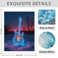 thumbnail image 3 of Diamond Art Kit for Adults, Neon Electric Guitar Winter Sunset Diamond Painting for Adults Beginners, 5D DIY Diamond Art Painting Kits, Colorful Diamond Painting Craft for Home Decor 12x16, 3 of 7
