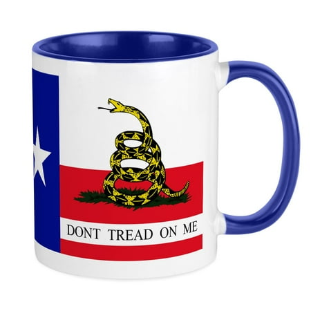 

CafePress - Dont Tread On Me Texas Flag Mug - Ceramic Coffee Tea Novelty Mug Cup 11 oz