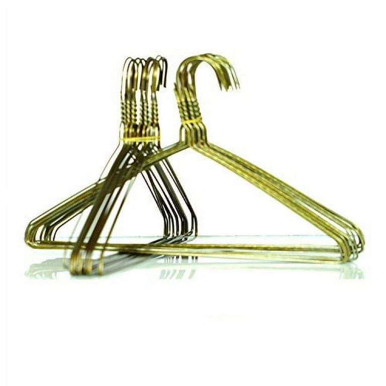 Commercial Grade Metal Children's Hangers - 13 Length/ 13 Gauge - 500/Box  - Gold - WAWAK Sewing Supplies