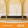 thumbnail image 5 of Craftian Modern Console Table with LED Lights, Faux Marble Entryway Side Table, Gold & Black, 5 of 8