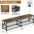 thumbnail image 6 of TV Stand for TV up to 75 Inch, Long 70" TV Cabinet with 3-Tier Storage Shelves,Entertainment Center TV Console Table for Living Room with Industrial TV Metal Frame, Rustic Brown, 6 of 13