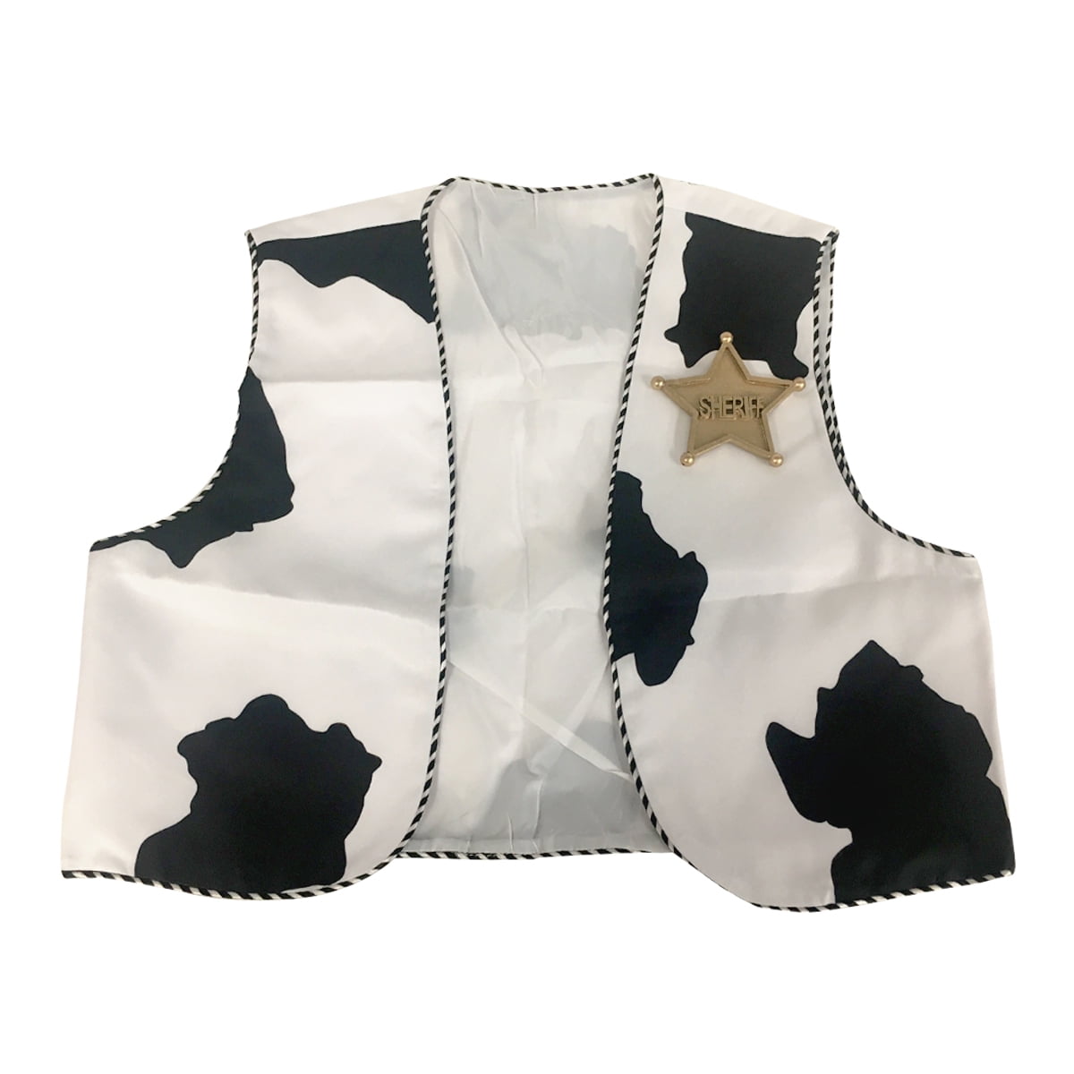 Woody Cow Print Vest Adult Costume Toy Story Movie Cosplay Sheriff