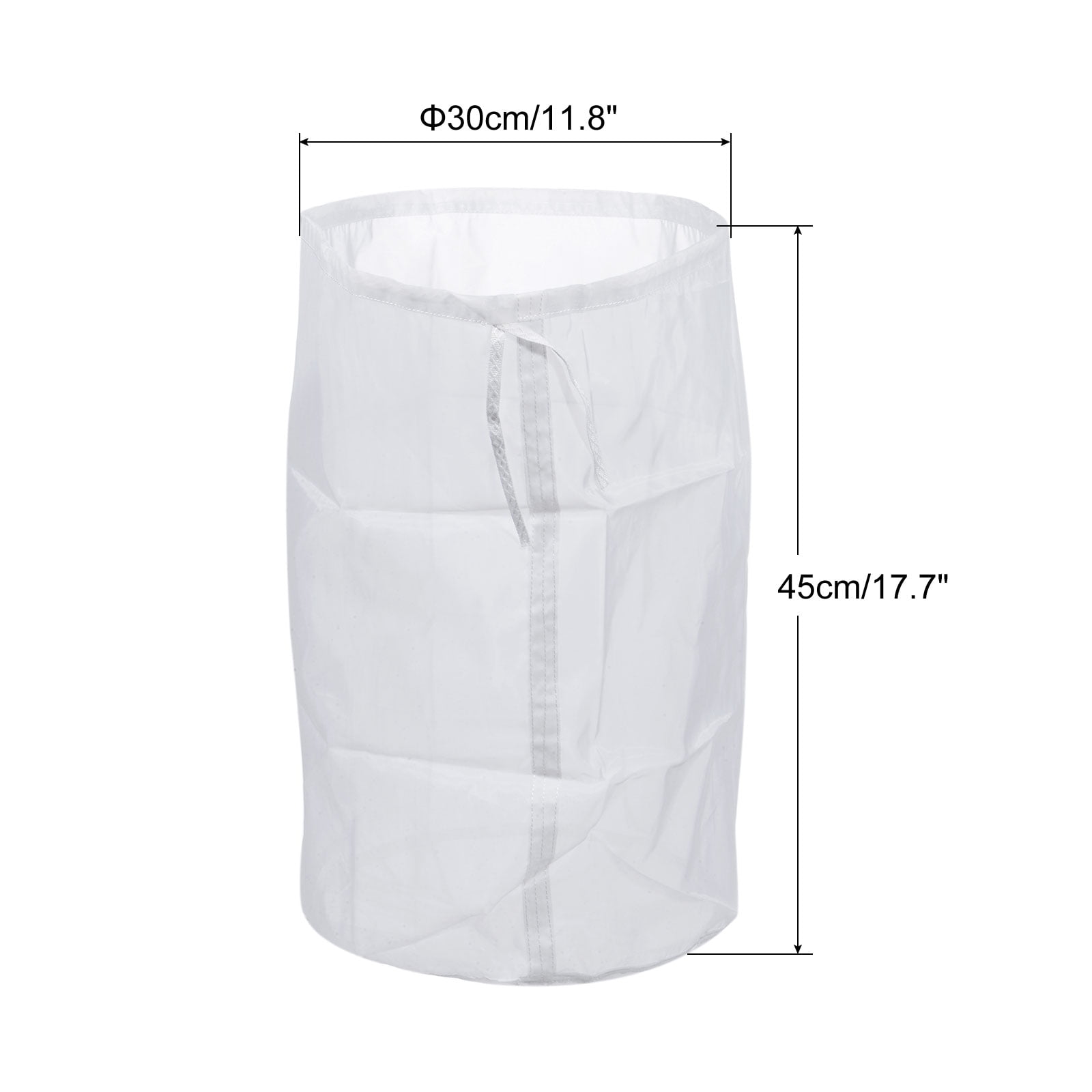 Unique Bargains Paint Filter Bag Nylon Strainer with Drawstring White 100Mesh