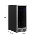 thumbnail image 3 of 15 in. Small Stainless Steel, Glass-Door Built-In Refrigerator and Beverage Cooler, 3 cu. ft. - KM-BIR3C-GD., 3 of 16