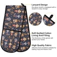 thumbnail image 4 of Dailycode Double Sided Oven Mitt with Loop Heat Resistant Kitchen Long Potholders 7" x 35" Pirate Civet Cat and Leaf, 4 of 6