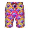 thumbnail image 4 of Naloa Magic Mushrooms Men's Beach Shorts, Surfing shorts, Swim trunks, Quick Dry Swim Trunks for Surfing Beach Fun - 3X-Large, 4 of 9
