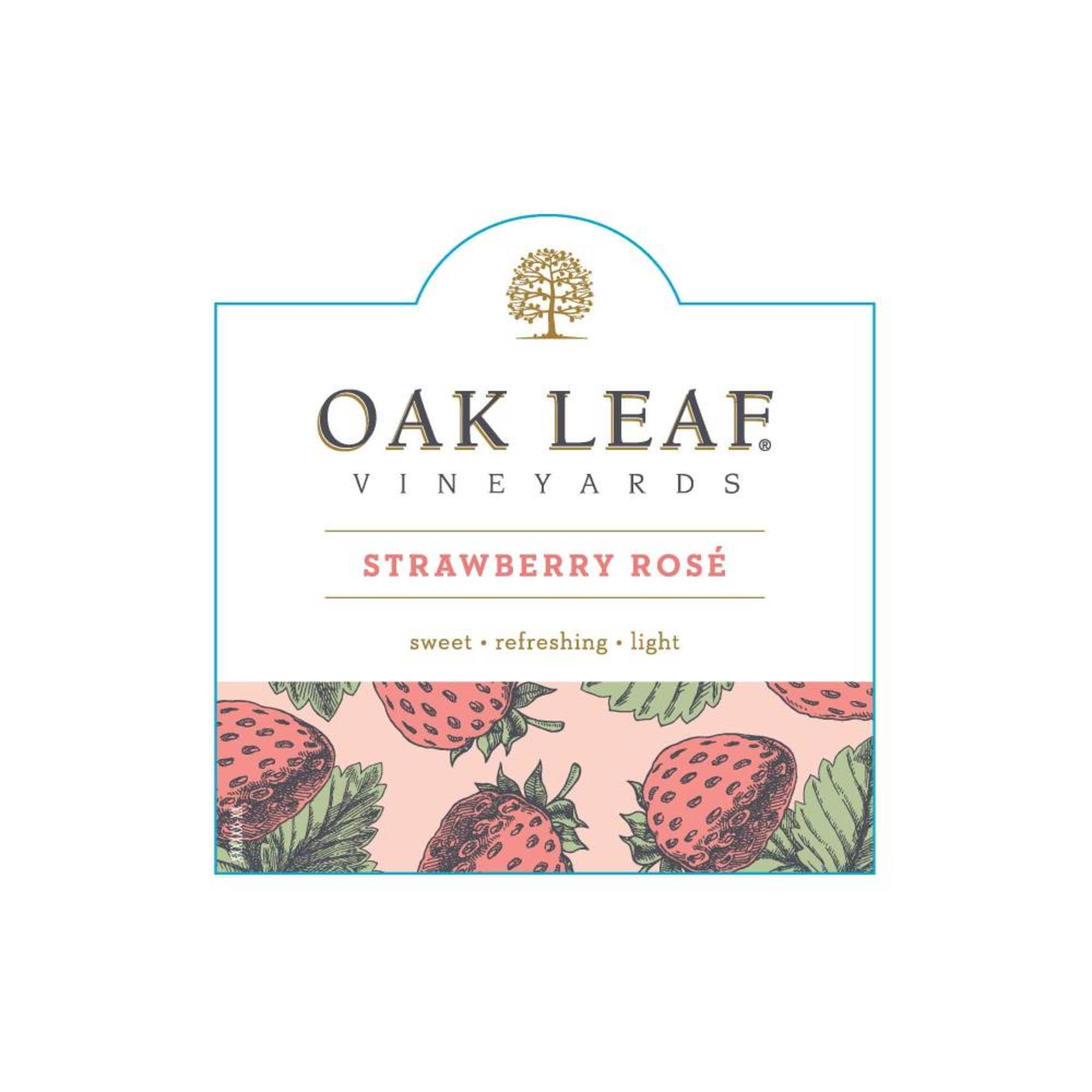 Oak Leaf Vineyards Sweets Strawberry Rose California Flavored Wine, 750 ml Bottle, 8.5% ABV