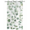 thumbnail image 2 of nqOlkjepod Outdoor Curtains for Patio Waterproof, Watercolor Eucalyptus Outdoor Privacy Panels Grommet, Botanical Elegant Leaves Blackout Outside Curtains for Porch/Cabana/Pergola 54"x95", 1 Panel, 2 of 8