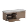 thumbnail image 5 of Modern Shoe Storage Bench, Entryway Shoe Bench with Cushion Seat, Hallway Bench With Shoe Storage Cabinet, Free Standing Hidden Shoes Organizer 49" Lx15" Wx18" H, 5 of 9