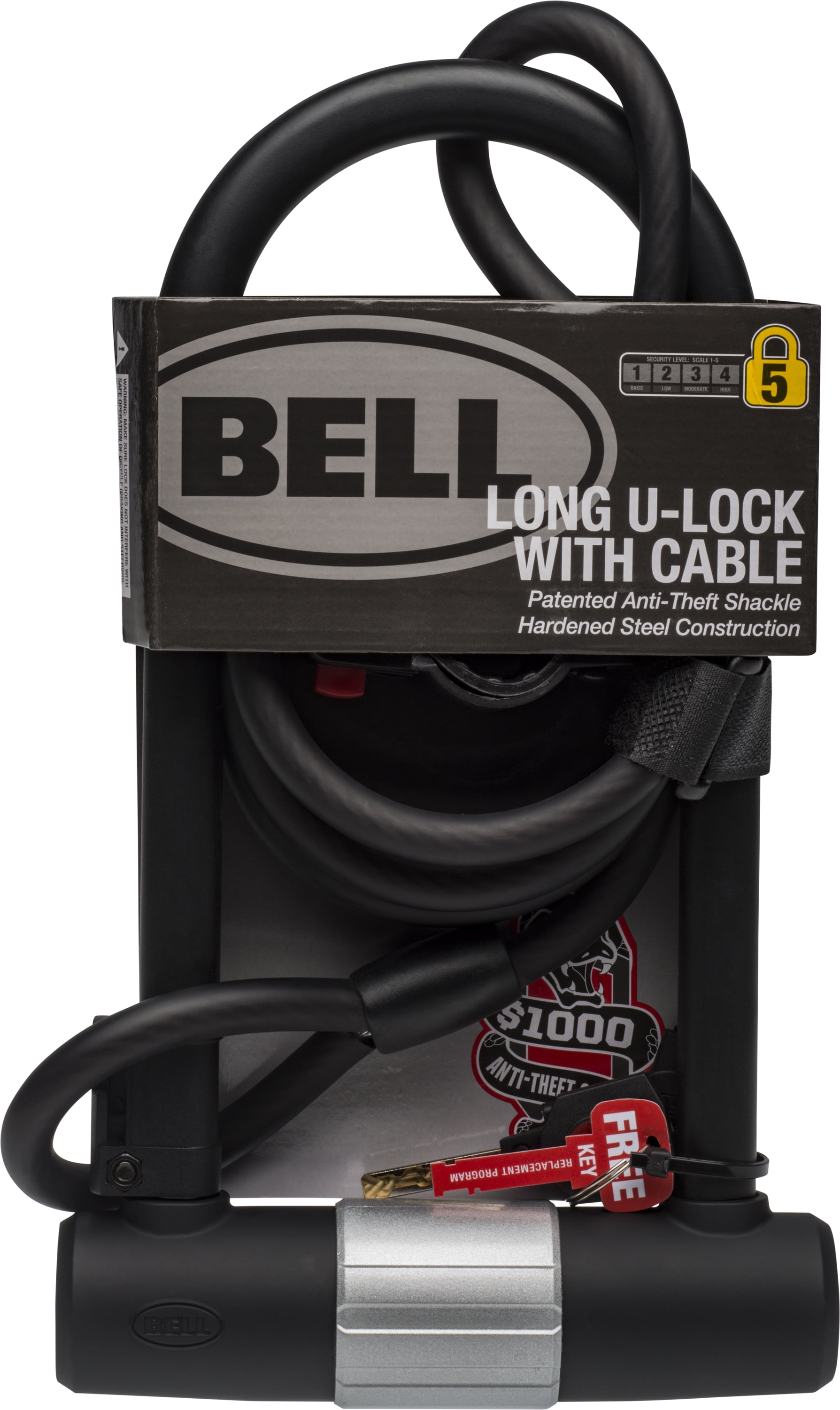Bell ULock with 4' Heavy Duty Steel Cable
