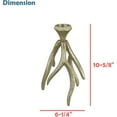 thumbnail image 3 of Aspen Creative 16402-11, Antique Brass Aluminum Candle Holder, 6-1/4" L x 6-1/4" W x 10-5/8" H, 3 of 3