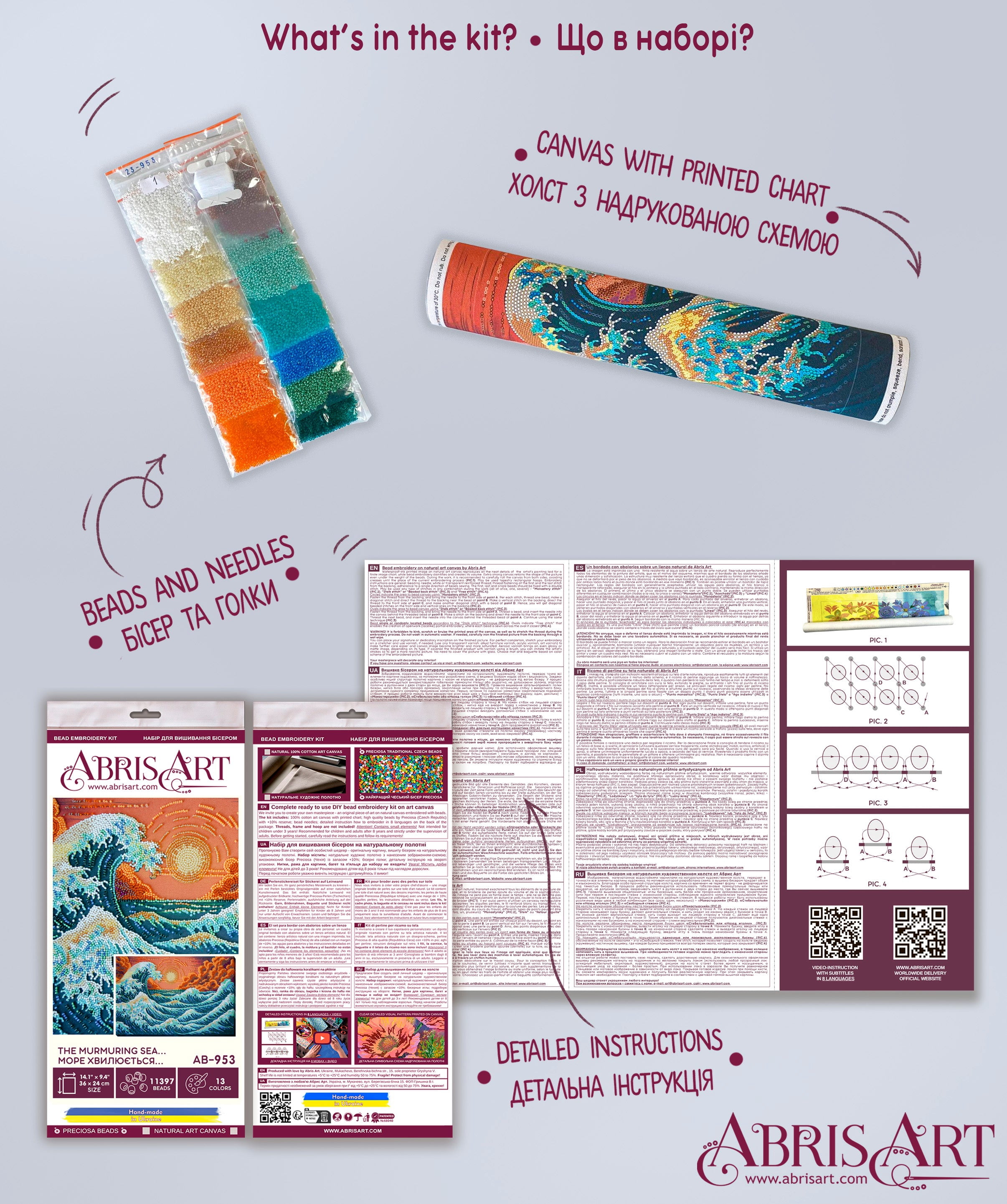 Bead Embroidery Kit - The Murmuring Sea AB-953