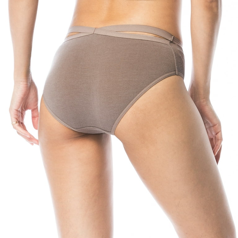 Shero StayFresh Cross Hipster Panties, Bacteria Resistant Panties for Women  with Sensitive Skin, Taupe MD