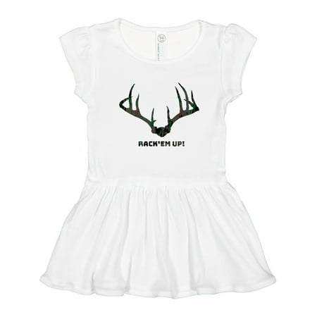 

Inktastic Rack Em Up! in Camo Girls Toddler Dress