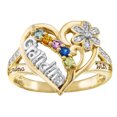 thumbnail image 2 of Keepsake Personalized Family Jewelry Grandma's Birthstone Pride Mother's Ring available in Sterling Silver, Gold-Plated, Gold or White Gold, 2 of 2