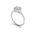thumbnail image 3 of 3/4 Carat T.W. Diamond Cluster Halo Engagement Ring in 10k White Gold, 3 of 9