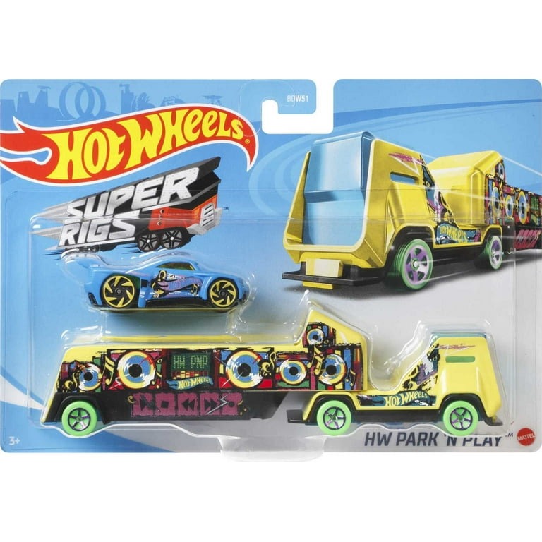Hot Wheels Super Rigs Toy Transporter Truck Toy Car in 1 64 Scale Styles May Vary