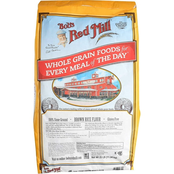 Bob's Red Mill Bulk Rice Flour, Brown, 25 Pound