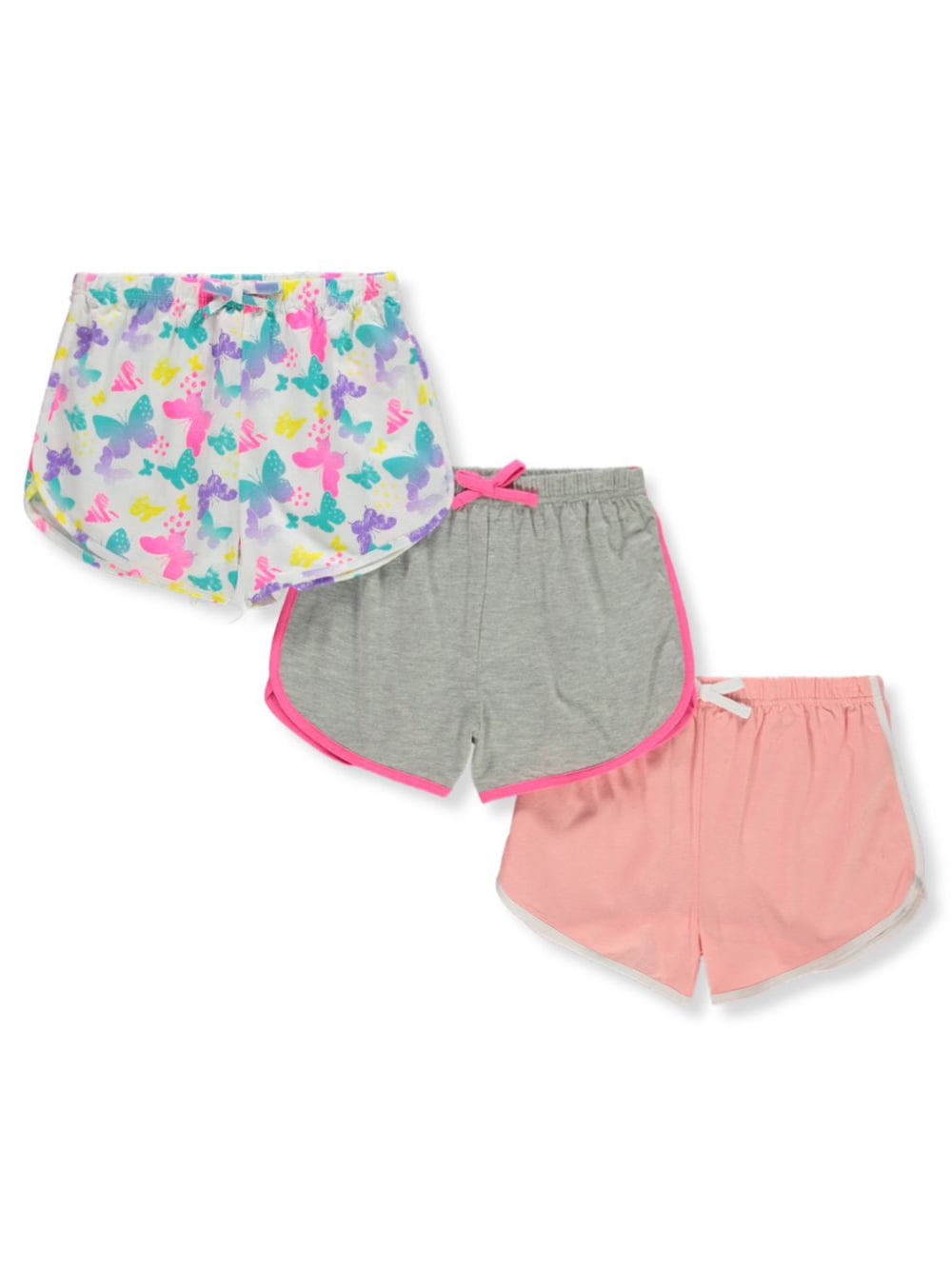 Dreamstar Girls' 3-Pack Butterfly Shorts - white/multi, 3t (Toddler ...