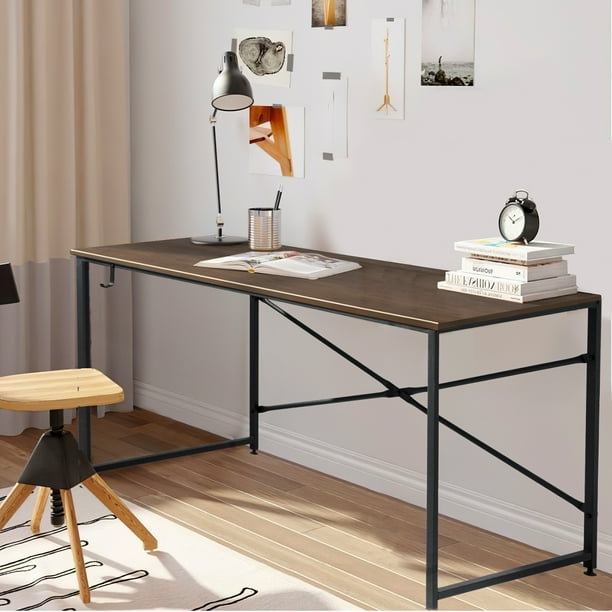 Lacoo 40 inches Home Office Writing Desk Modern Computer Desk, Brown