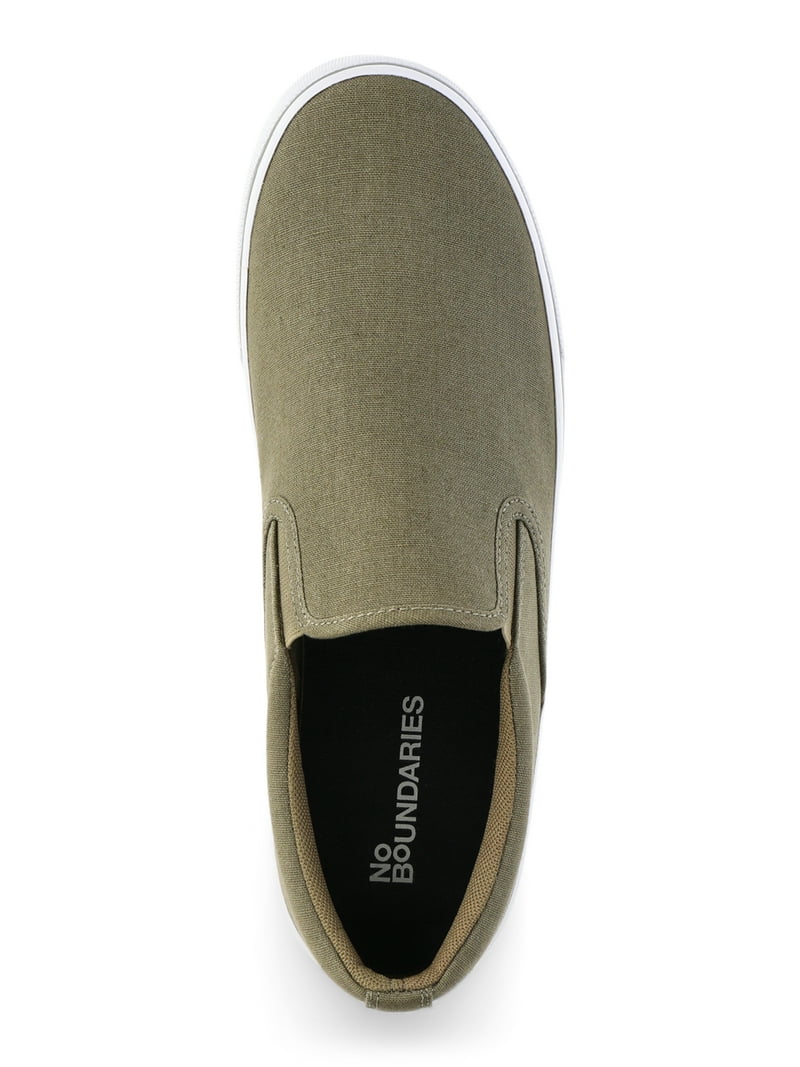 No Boundaries men's Slip On Sneaker Canvas Shoes