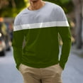 thumbnail image 2 of XFLWAM Mens Crew Neck Long Sleeve T Shirt Color Block Tees Shirt Casual Stretch Workout Casual Blous, 2 of 4