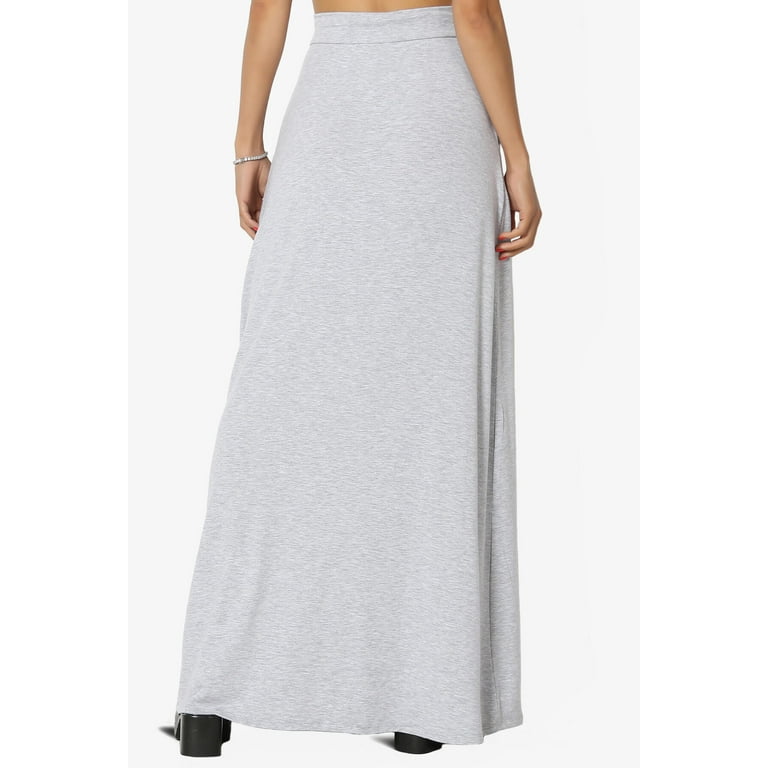 Drawstring grey top jersey skirt