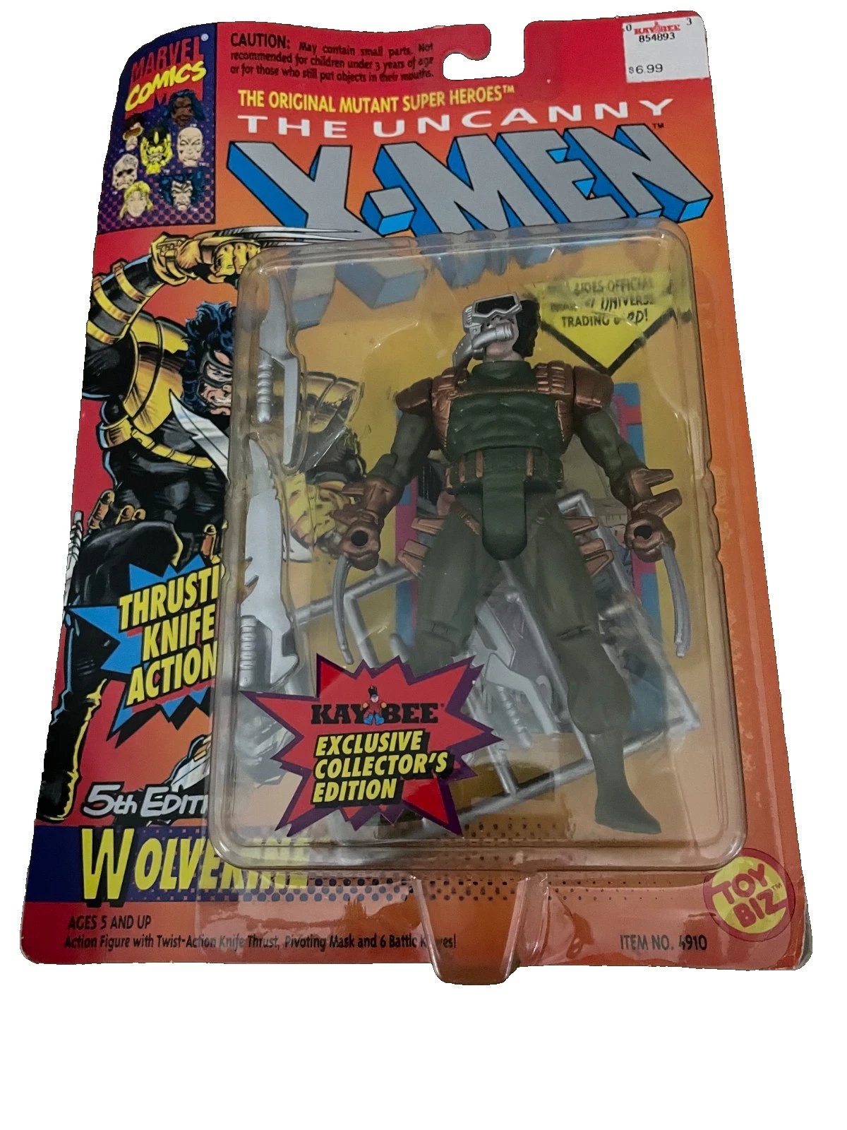1994 Vintage Marvel X-Men Wolverine 5th Edition Action Figure KB Toys Exclusive MCU Universe