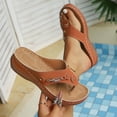 thumbnail image 2 of Womens Orthopedic Flip Flops Arch Support Non Slip Outsole Beach Wedge Slippers Bunion Sandals Wedge Shoes, 2 of 9