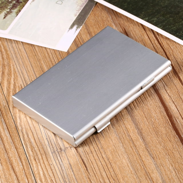 TOPINCN Portable Aluminum for 6Pcs SD Memory Cards Storage Box Case Holder Protector Easy Carry, Memory Card Case, SD Card Case