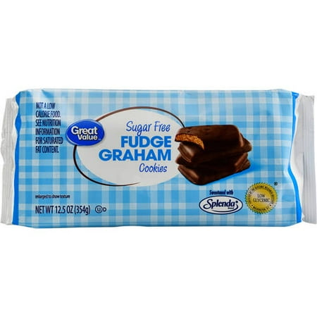 Great Value Fudge Graham Cookies, Sugar Free, 12.5 oz