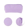 thumbnail image 4 of Unique Bargains 1 Pc Lady Portable Rectangle Makeup Bag for Vacation Purple Polyester, 4 of 6