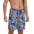 thumbnail image 2 of Fotbe Cute Popcorn Pantalones Cortos de Pijama para Hombre, Ropa de Dormir, Pantalones de Pijama Cortos para Hombre-Small, 2 of 6