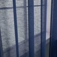 thumbnail image 3 of Navy Blue Sheer Curtains 84 Inch Length for Living Room Set 2 Panels Rod Pocket Nautical Masculine Light Filtering Dark Blue Semi Sheer Curtain Drapes 84 Inches Long for Kids Boys Bedroom Playroom, 3 of 5