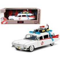 1959 Cadillac Ambulance Ecto-1 White "Ghostbusters" Movie "Hollywood Rides" Series 1/24 Diecast Model Car by Jada