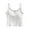 White, variant on Women's Summer Solid Spaghetti Strap Lace Button Sleepwear Sleeveless Backless Camisole with Built-in Bra for Women S to XL