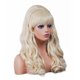 thumbnail image 5 of Disfraz de peluca Rugelyss, larga y ondulada, rubia con flequillo para mujer de los 80, 5 of 9