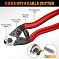 thumbnail image 3 of CELYND Stainless Steel Cable for Railing - 200FT 1/8" T316 Wire Rope Cable for Deck Railings System Kit with Cutter, 3 of 7