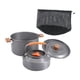 thumbnail image 1 of Kit de utensilios de cocina para acampar, olla para sopa, tetera portátil, vajilla con mango de madera, café con cafetera de 11L, 1 of 9