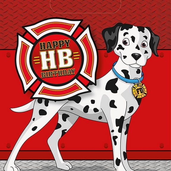 Firefighter Birthday Favor Bags, 8ct
