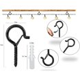 thumbnail image 2 of - Juego De 12 Ganchos De Pared Para Techo Atornillados, Colgador Q De Seguridad Resistente Para Cestas De Plantas, Luces De Cadena, Linternas, Campanas De Pájaros, Color Negro, 2 of 5