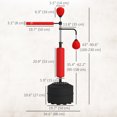 thumbnail image 3 of Soozier Sac de Frappe Debout avec 2 Balles de Vitesse, Barre de Réflexe à 360°, Rouge, 3 of 10