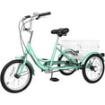 thumbnail image 2 of FICISOG Adjustable Height Unisex Kids Tricycle, Cyan, 16", 2 of 8